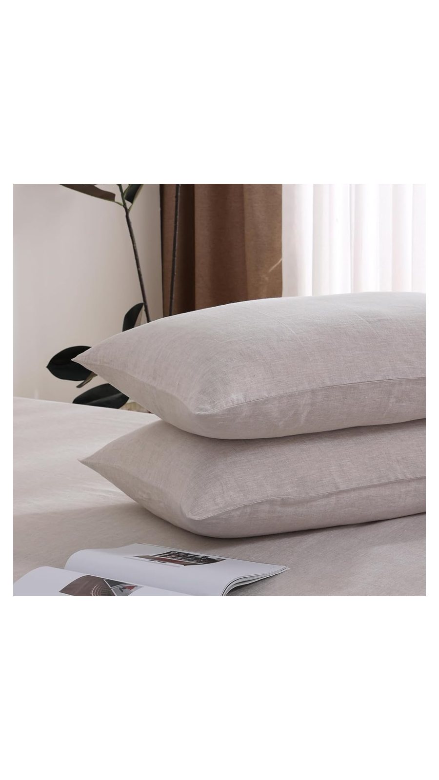 Stonewashed Linen Throw Pillow Cover (Set of 2)