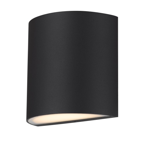Sand Black LED Outdoor Wall Sconce in Steel, 2.38 x 4.63 x 4.63 in.