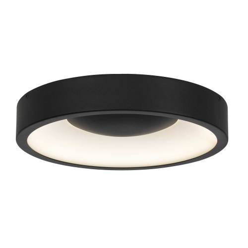 11-Inch Black LED Flush Mount Ceiling Light, Steel Bedroom Fixture