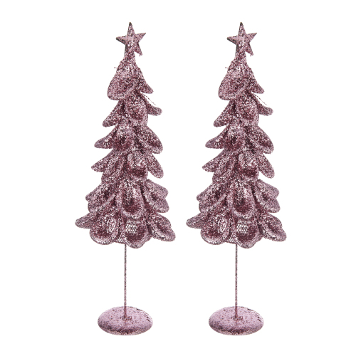 Set of 2 Metal Mesh Ruff Trees, 6.5 x 6.5 x 20.1 Inches