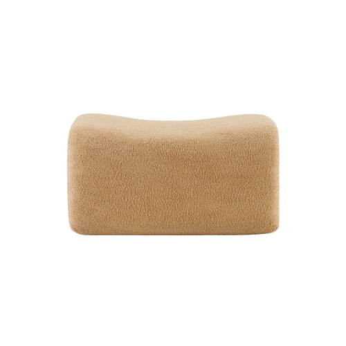 Camel Teddy Fabric Ottoman, 35.43-Inch Living Room Footstool