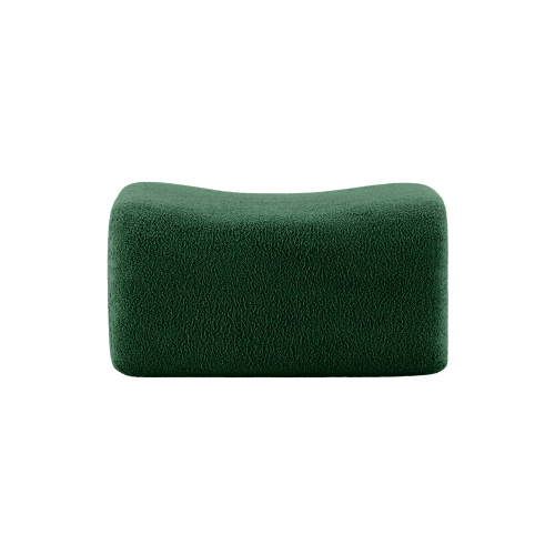 Green Teddy Fabric Ottoman, 35.43-Inch Upholstered Footstool