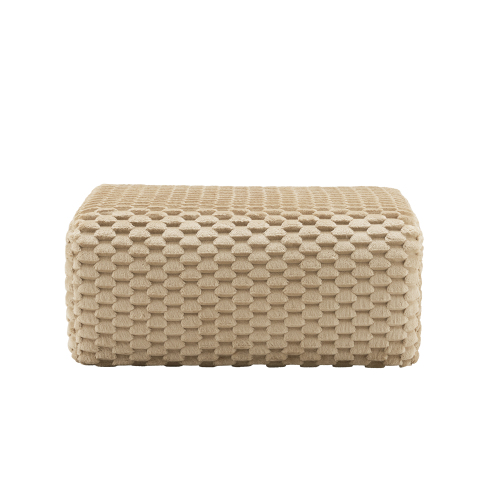 Light Camel Flannelette Ottoman, 35.43-Inch Wide Footrest