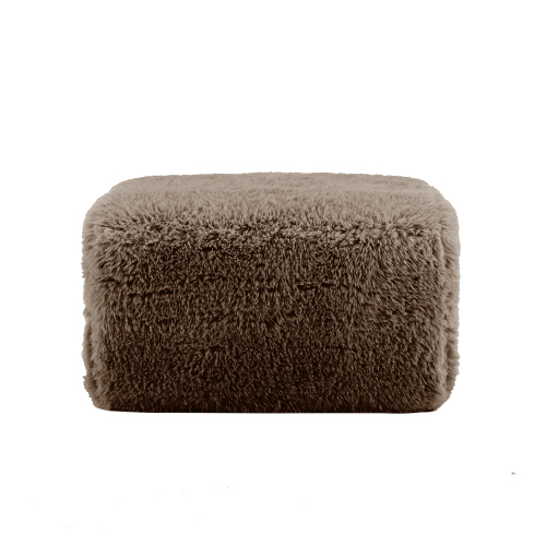 Aviana Chocolate Plush Ottoman, 35.43-Inch Living Room Footstool