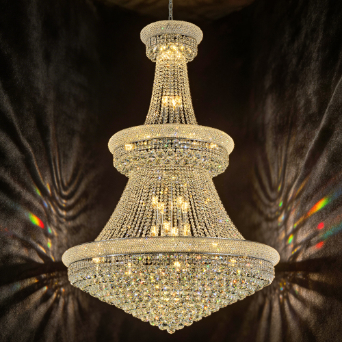 Crystal Chandelier Modern Light Fixture Large Chandelier - Foyer Lighting Fixtures Ceiling High Ceiling Empire Chandelier - Dining Room Entryway Luxury Chrome LED Chandelier Bulbs Included - Ceiling Fans - Not Specified - Not Specified