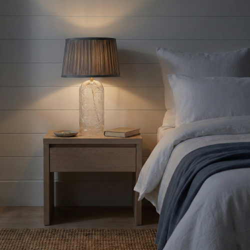 Luxora Clear Glass Table Lamp, 13.5 x 13.5 x 21.00 in. for Modern Interiors