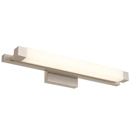 26-Inch Brushed Nickel Steel Integrated LED Bathroom Vanity Light Bar