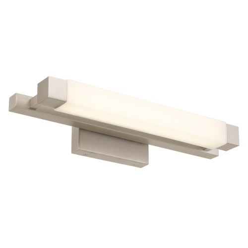 20-Inch Brushed Nickel Integrated LED Steel Bathroom Vanity Light Bar