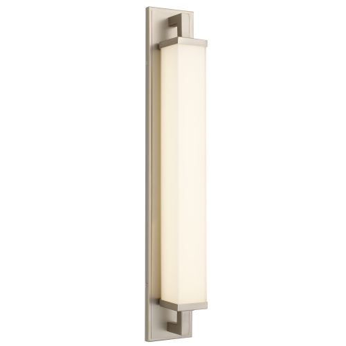 28-Inch Brushed Nickel Integrated LED Steel Bathroom Vanity Light