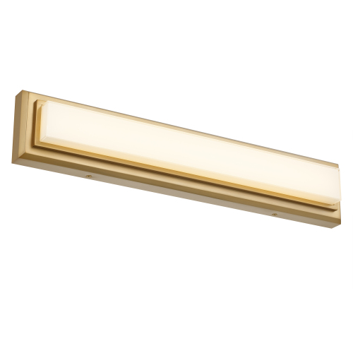 24-Inch Antique Brass Steel Integrated LED Bathroom Vanity Light