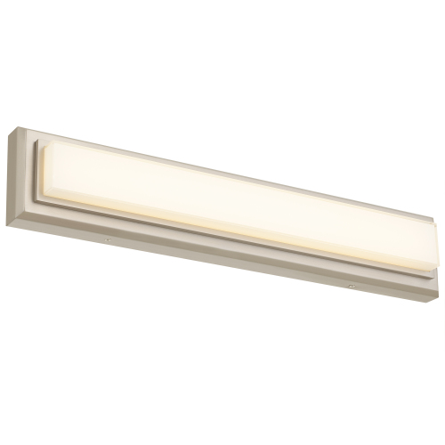 24-Inch Brushed Nickel Steel Integrated LED Bathroom Vanity Light
