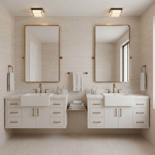 5-Inch Black Steel Integrated LED Bathroom Flush Mount Light