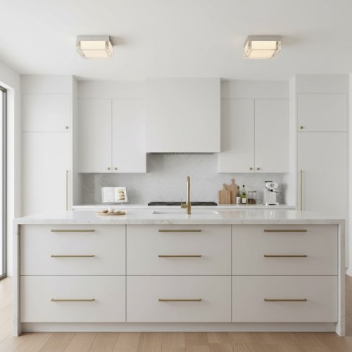 5-Inch Chrome Integrated LED Steel Flush Mount Ceiling Light