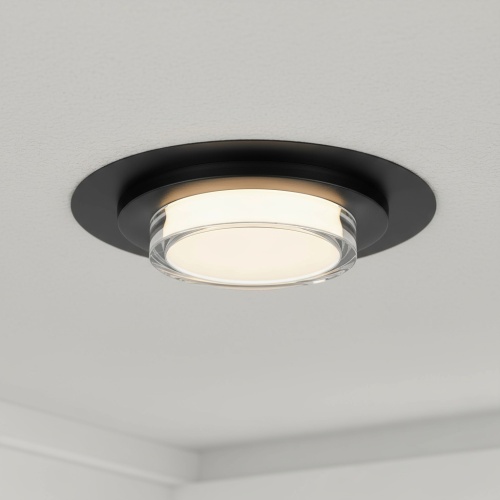 16-Inch Black Square Integrated LED Steel Flush Mount Light