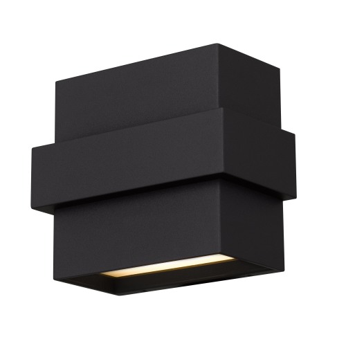 5.75-Inch Black Steel LED Wall Sconce for Outdoor Lighting Fixture
