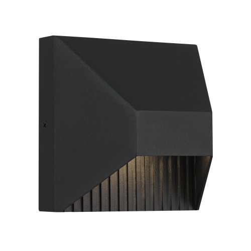 5-Inch Black Steel LED Wall Sconce for Modern Bathroom Lighting
