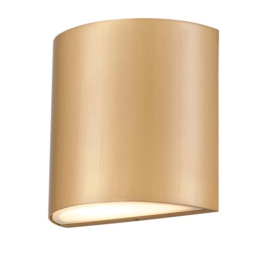 Antique Brass Steel LED Wall Sconce, 2.38 x 4.63 x 4.63 in.