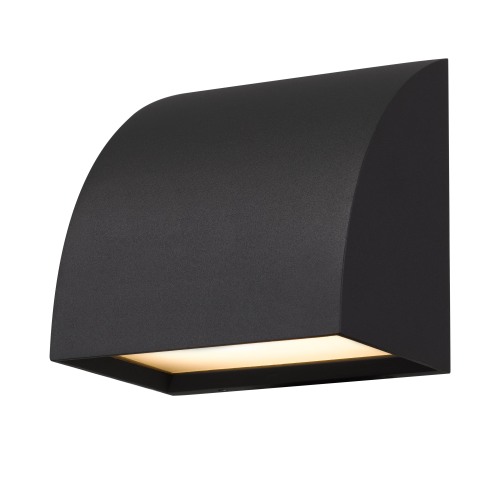 4.5-Inch Black Steel LED Outdoor Wall Sconce for Exterior Spaces