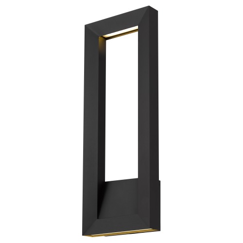 28-Inch Black Steel LED Wall Sconce for Modern Bathroom Lighting