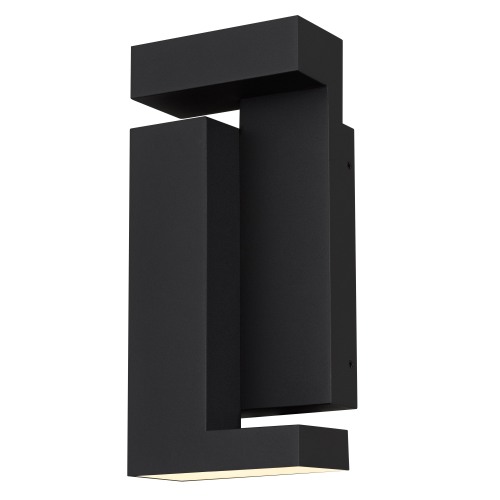 Sleek 11.25-Inch Black Steel LED Bathroom Vanity Wall Sconce