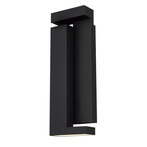 18-Inch Black Steel LED Wall Sconce for Modern Bathroom Lighting
