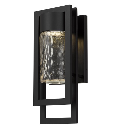 Modern 15-Inch Black Steel LED Wall Sconce for Bathroom Lighting
