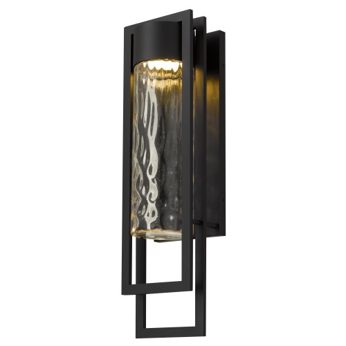 25-Inch Black Steel LED Wall Sconce for Modern Bathroom Lighting