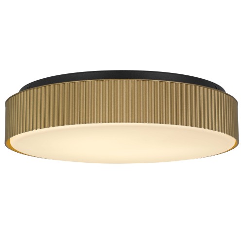 13-Inch Antique Brass Steel LED Flush Mount Ceiling Light Fixture