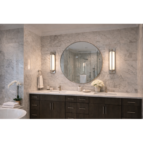 18-Inch Brushed Nickel Steel Integrated LED Bathroom Vanity Light Bar