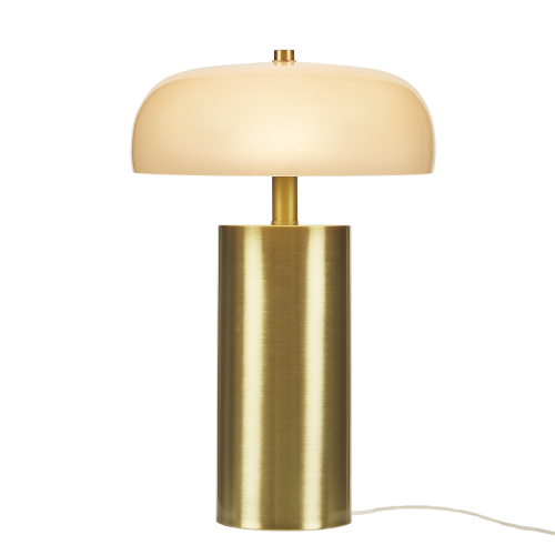 One-Size Beige Textured Ceramic Table Lamp with Iron Base
