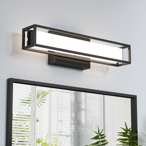 Kazuma 15.75-Inch Black Acrylic and Iron Dimmable LED Vanity Light