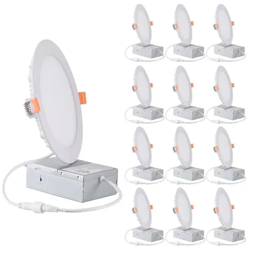 6-Inch White Aluminum Air-Tight IC Recessed Kit, 12-Pack, 5000K Dimmable