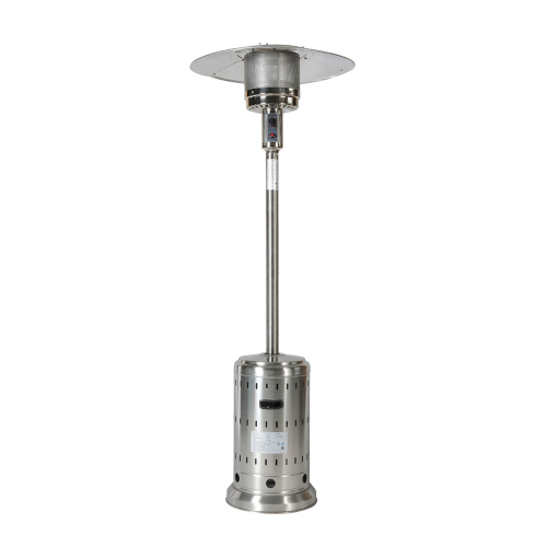 48,000 BTU Silver Outdoor Propane Patio Heater with Stainless Steel