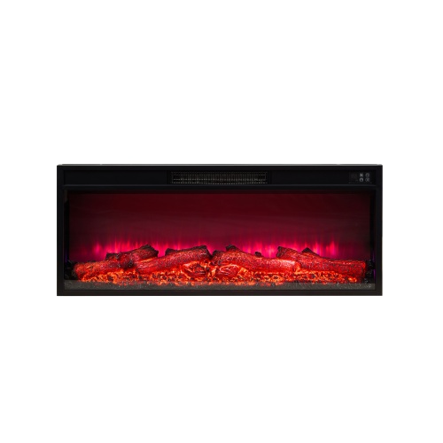36-Inch Antique Black ABS+PC Recessed Electric Fireplace Insert