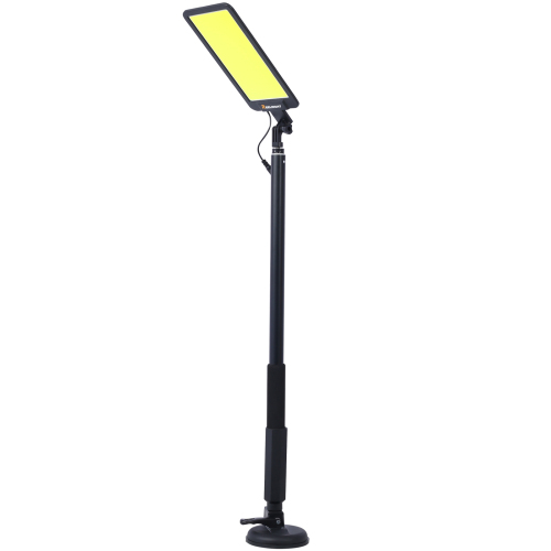 12V 10000-Lumen LED Camping Flood Light, Black Metal, 30.3 x 5 x 5 in
