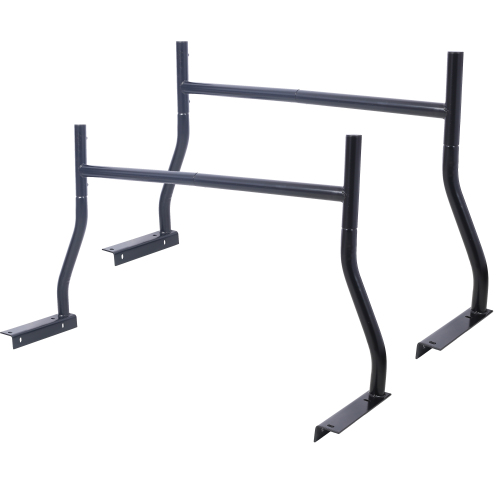 Universal Adjustable Truck Rack, 650 lb, Black Steel, 138.5 x 58.2 in