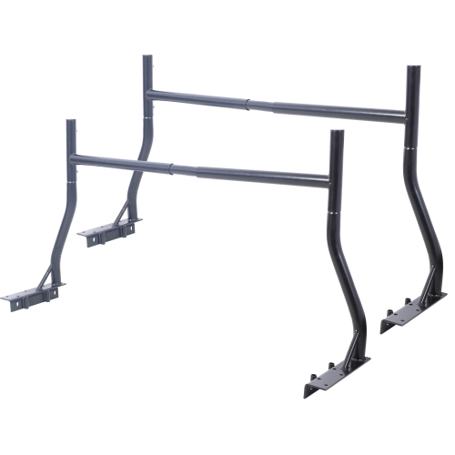 138.5-Inch Extendable Steel Pickup Truck Ladder Rack, Black, 800 lb