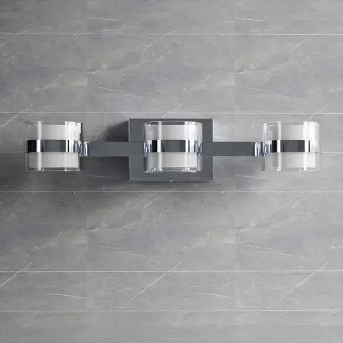 Chrome 19.7-Inch 3-Light LED Vanity Light, Acrylic, Aluminum & Iron