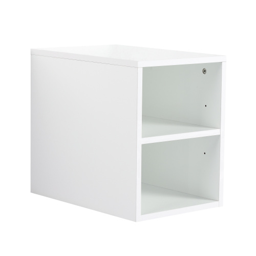 12-Inch Glossy White Wall-Mounted Bathroom Storage Shelf, Plywood