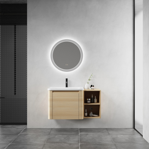 36-Inch American White Oak Plywood Wall-Mounted Bathroom Vanity