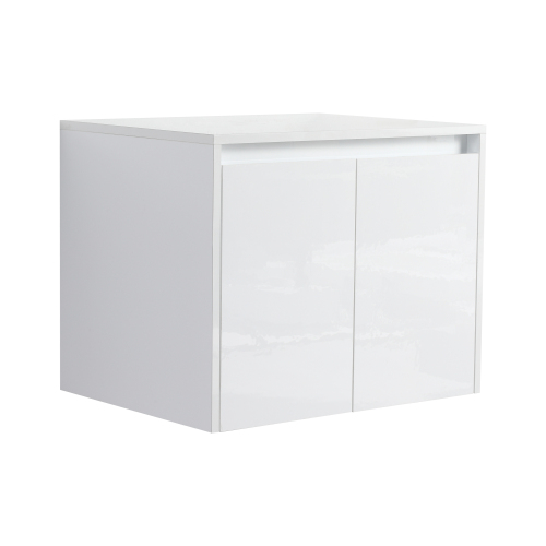 24-Inch Glossy White Plywood Wall-Mounted Bathroom Cabinet - 24" Glossy White - Plywood - Modern - Bathroom - Wall Mounted - 2 - Not Specified - Not Specified - Not Specified - Not Specified