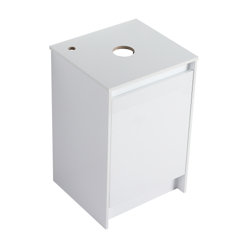 20-Inch Glossy White Plywood Freestanding Bathroom Vanity Cabinet