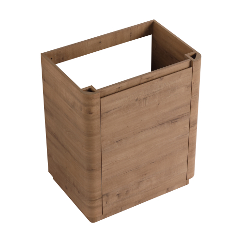 28-Inch Imitative Oak Plywood Freestanding Modern Bathroom Vanity