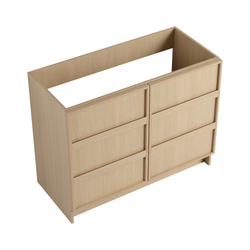 42-Inch Dune Oak Plywood Freestanding Modern Bathroom Vanity