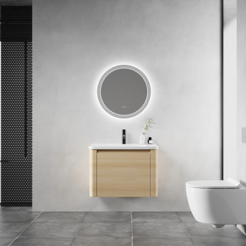 28-Inch American White Oak Plywood Wall-Mounted Bathroom Vanity