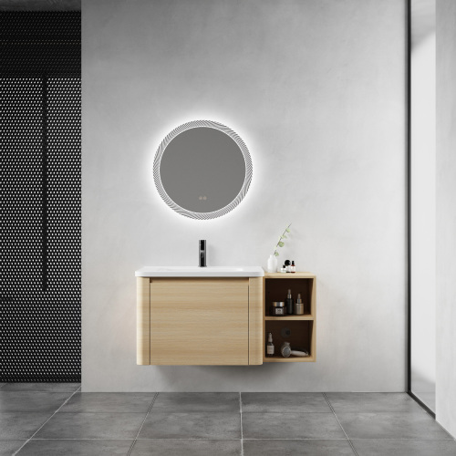 40-Inch American White Oak Plywood Wall-Mounted Bathroom Vanity