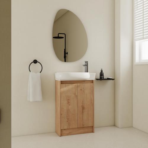 23-Inch Modern Imitative Oak Plywood Bathroom Vanity with Sink