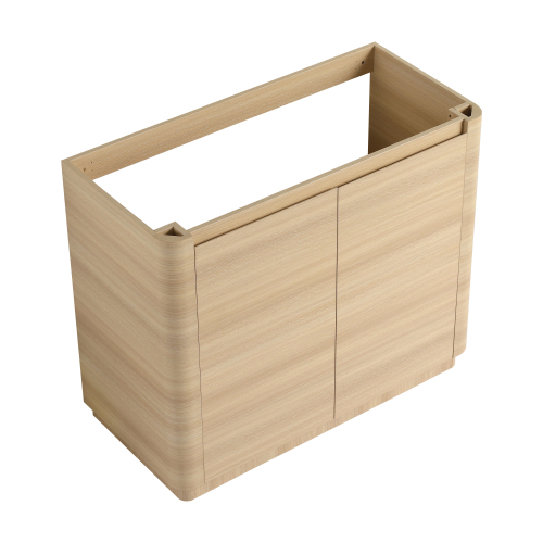 40-Inch American White Oak Plywood Freestanding Bathroom Vanity