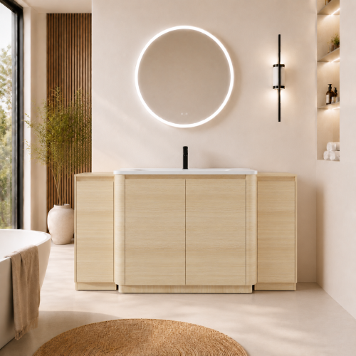 40-Inch American White Oak Plywood Bathroom Vanity with Sink