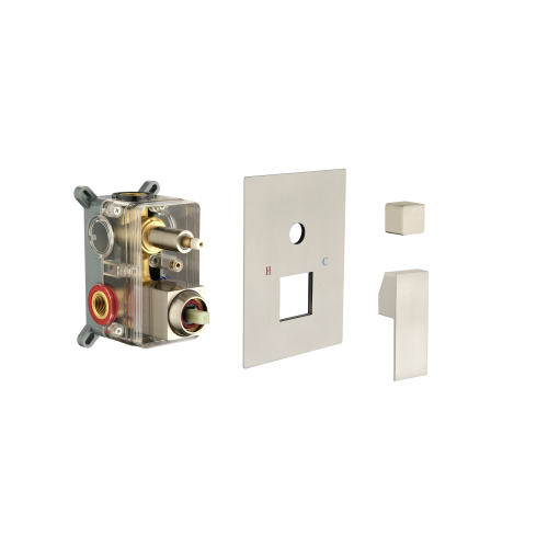 Brushed Nickel Solid Brass 2-Way Shower Diverter Mixer Valve Kit